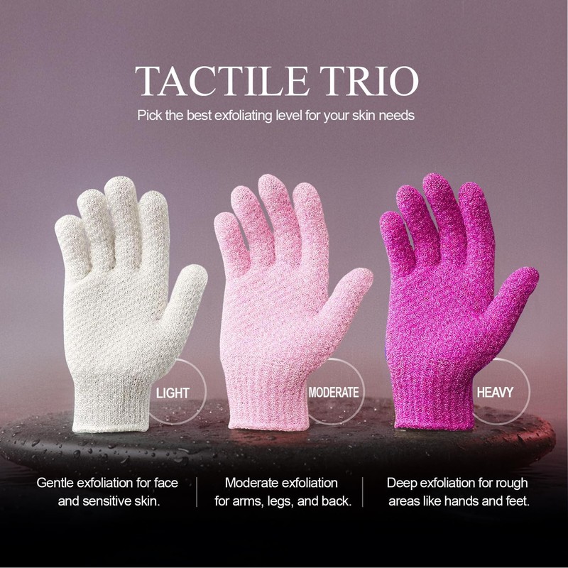 Guantes Exfoliantes Evridwear para una Piel Suave y Fresca en