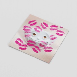 FIFTYEIGHT PRODUCTS Mugs/Napkins, Lunch "Kissed" (Multi-Colour, Made in Germany)