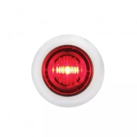 GCC 1 1/8" 3 LED Dual Function Mini Red LED Lens Light Lamp Bezel Clearance Marker