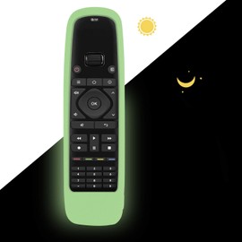 Protective Silicone Remote Case for Sofabaton U1 Universal Remote Control, Bluetooth Harmony Remote Shockproof Washable Skin-Friendly Remote Control Cover with Loop (Glow in Dark Green)