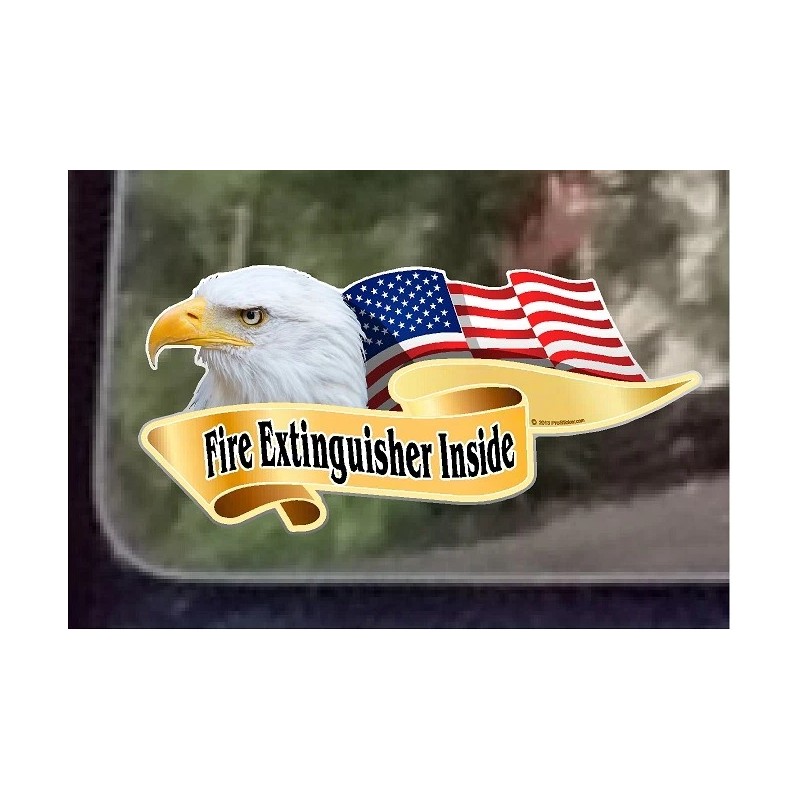 ProSticker 926 (One) 3" x 6" Fire Extinguisher Inside Semi