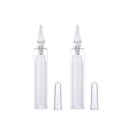 AKOAK Plastic Ampoule Roller Bottles Empty Reusable Push-type Vacuum Essence Bottle,Pack of 2 (10 ml)