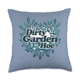 Dirty Garden Hoe Blueberries Throw Pillow
