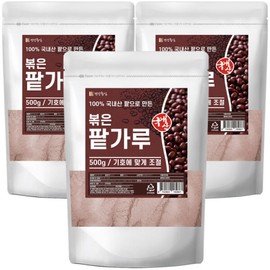 Domestic roasted red bean powder 500g 3 pieces Red bean porridge powder / 국산 볶은 팥가루 500g 3개 팥죽가루
