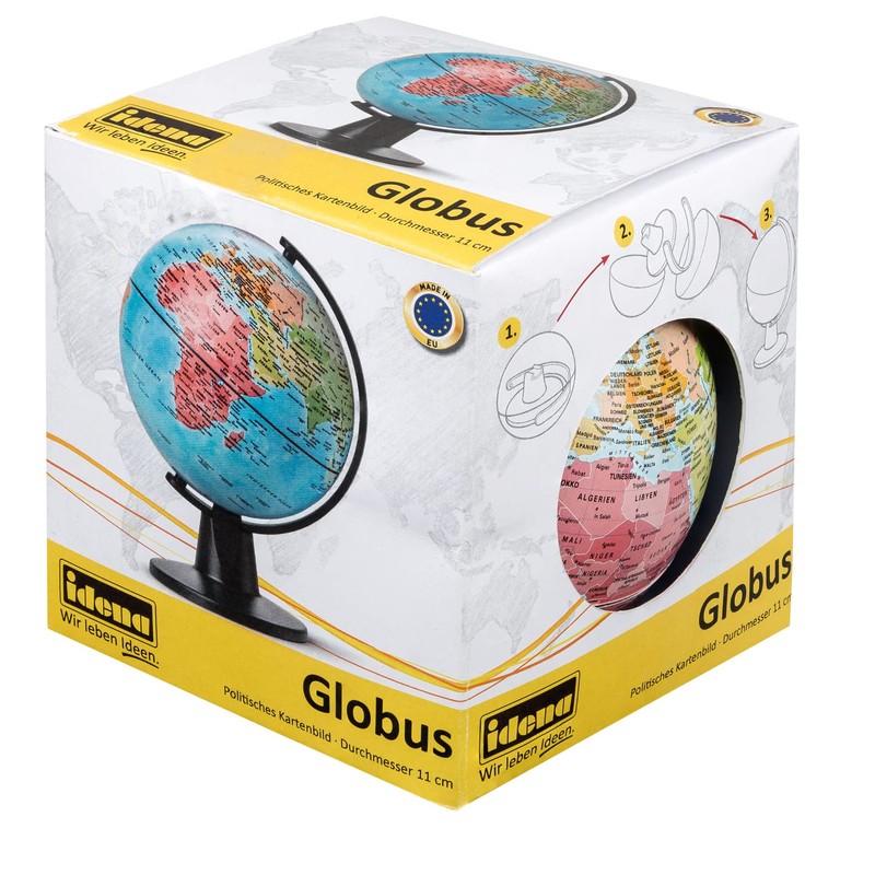 Idena 22068 - Globus mit politischem Kartenbild, ca. 11 cm