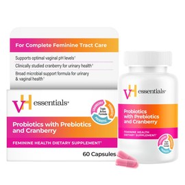 vH Essentials - Probióticos y Prebióticos con Arándano Salud Femenina 60 Cápsulas
