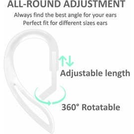 ALXCD Ear Hooks Compatible with Airpods 4 1 2 3 & Pro All Generations, 3 Pairs Over-Ear 360°Rotatable Adjustable Soft TPU Earhooks[Anti Slip][Anti Lost], Compatible with Airpods 4 3 2 1 Pro, Clear