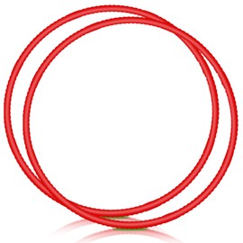 WinnerWhy 2 Pcs Toy Hoop Exercise Hoop Detachable Adjustable Plastic Hoop Playground Equipment for School Colored Hoop Circles Exercise Ring for Teens Dog Agility Equipment(Red,23 Inch)