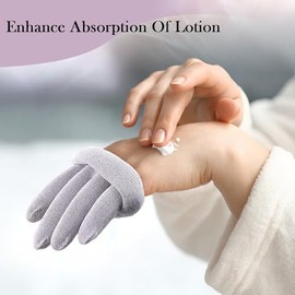 MIG4U Guantes de belleza hidratantes para pantalla táctil para dormir durante la noche para mujeres, manos secas, loción nocturna, eccema, spa, tratam