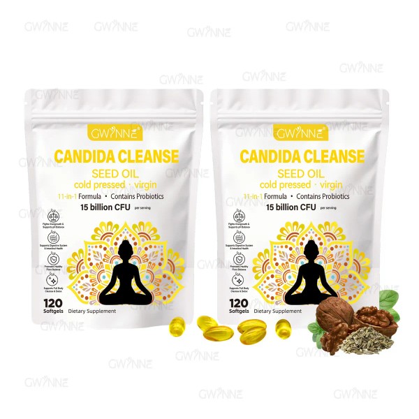 Gwynne Candida Cleanse Seed Oil 120 Cpsulas,hierbas Naturales Para La