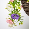Primrose Premium Large Artificial Outdoor Hanging Baskets With Flowers (White,