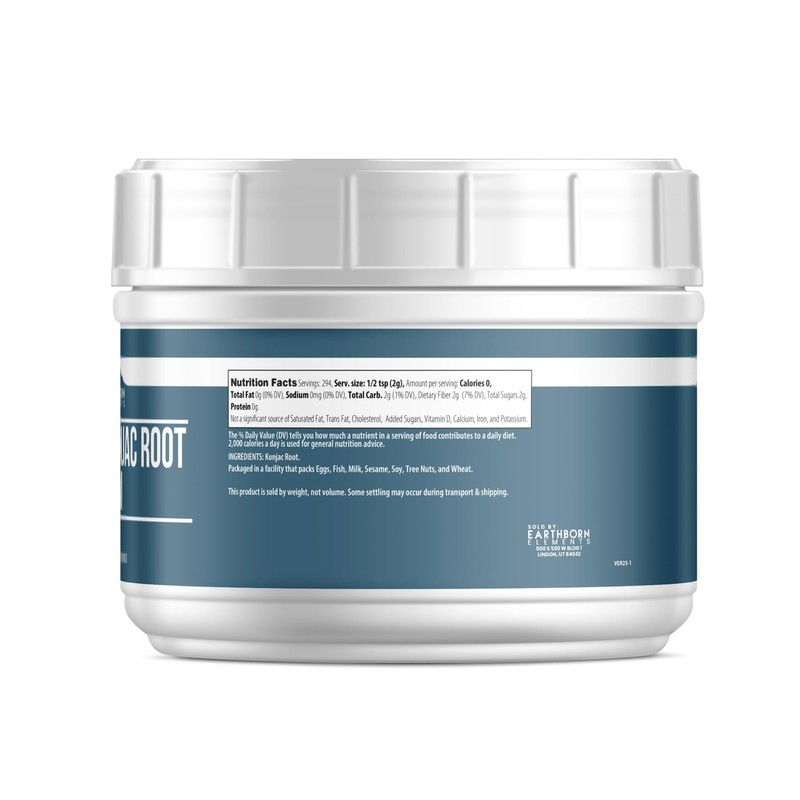 Earthborn Elements Konjac Gum Powder, 1.3 lb, Thickener, Cooking &