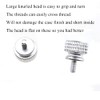 Hahiyo Anodized Aluminum Thumbscrews 6#-32 Thread Size Large Knurled Head