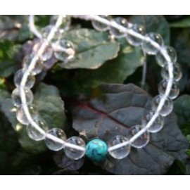 Turquoise Satyaloka Azeztulite Stretch Bracelet Light Natural Healing Crystal