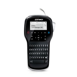 DYMO DYMO LabelManager 280 Tragbares Beschriftungsgerät | Wiederaufladbares Etikettiergerät mit QWERTZ Tastatur | mit PC/Mac Schnittstelle | für D1 Etiketten in 6, 9 und 12mm Breite