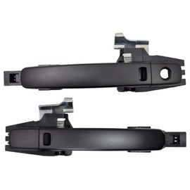 PT Auto Warehouse NI-3231P-FPK - Exterior Outer Outside Door Handle, Primed Black - with Keyless Entry (Sensor NOT included), Front Left/Right Pair