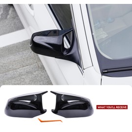 BDBO Mirror Cover Caps for F10 - Durable Quality Glossy Black, Compatible with 5 Series F10 F11 F18 528i 530i 535i 550i (2011-2013) - Upgrade Your Ride Now