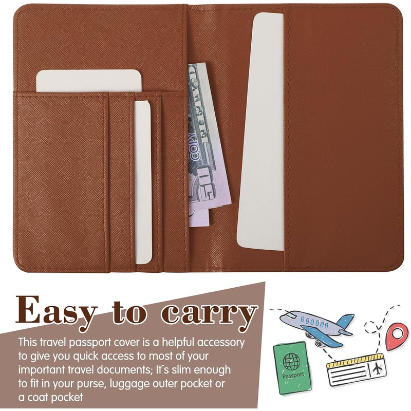 2 fundas para pasaporte nupcial para viajes, portafolios, pasaporte