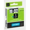 Dymo® D1 Plastic Laminated Label Tape D1 7m x 9mm Black/White