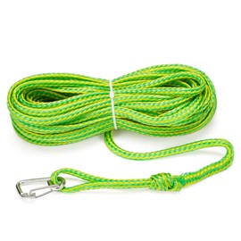 Kayak Tow Rope with Clip, Heavy Duty Boat Mooring Rope Dock Line with 316 Stainless Steel Hook for Jet Ski Anchor PWC Pontoon Marine