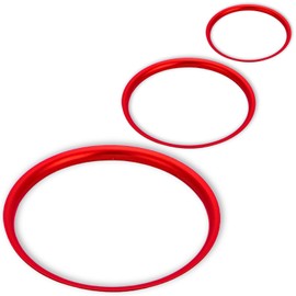 CHASO Car Air Conditioner Ring Cover, Mazda Compatible, For Mazda New Roadster, Cx-3, Mazda, Interior, Stylish, Interior, Set of 3, Red