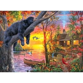 RoseArt Abraham Hunter Jigsaw Puzzle 1000pc Sleepy