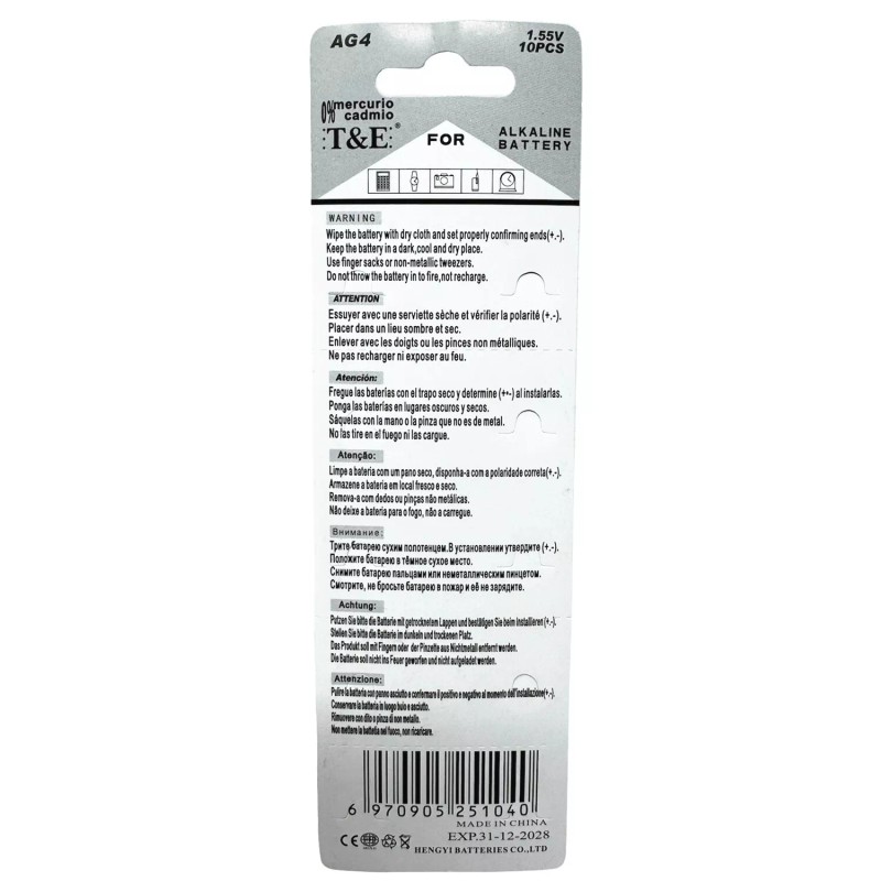 Battery 200 Pcs AG4 377 377A LR626 SR66 1.5v Alkaline