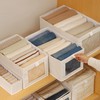 [Hit item] Compact large capacity premium living box folding organizer S S-Open Gray 4ea