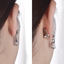 Earring Backs Replacements, AKRUWELRY Durable Fruit Shape Earring Backs for Droopy Ears Large Earring Lifter Backings for Heavy Earrings Locking Flat Earring Support Backers for Studs, Mixed Color