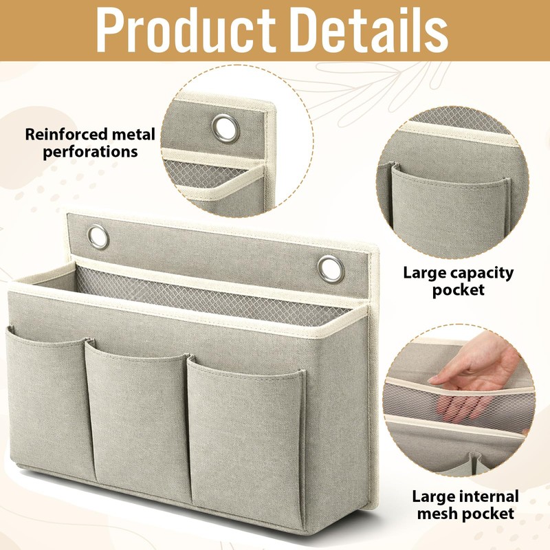 2 Pcs Wall Hanging Organizer Bag, Oxford Cloth Hanging Storage