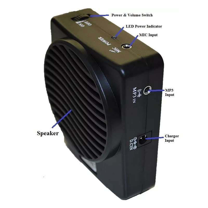 Croove 25 Watt Rechargeable Voice Amplifier w/ Headset Waist/Neck Band