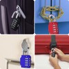 Diyife Pack of 3 4-Digit Combination Lock, Padlock, Weatherproof Metal,