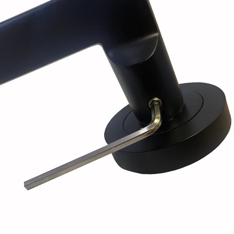 HANDLESTORE Straight Lever on Rose Door Handle - Matt Black