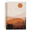 VNWEK Abstract Boho Desert Sun Cactus Landscape Spiral Notebook Journal