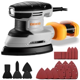 Detail Sander: DEKOPRO Multi-Function Mouse Sander Electric Sander Tool Corded Palm Sanders with Dust Collector, 3 Additional Attachments &12pc Sandpapers for Sanding,Polishing,Removing Paint in Home