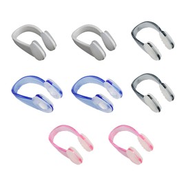 HZONGMINGZT 8 Pieces Silicone Waterproof Swimming Nose Clips Reusable Swimming Nose Plug for Adults Water Sports Pool (4 Colors)