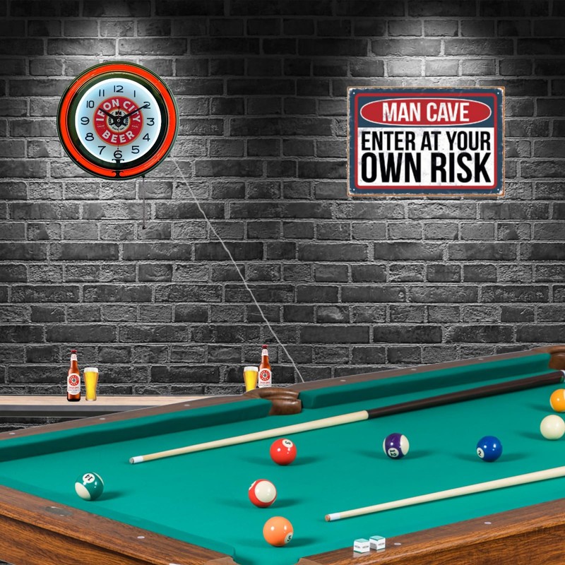 15" Iron City The Beer Drinker's Beer Double Neon Clock