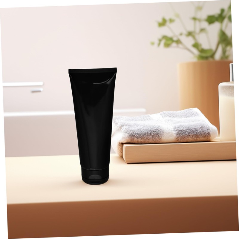 TOPPERFUN Black Gloss Plastic Cosmetic Soft Tube Large Capacity Lotion