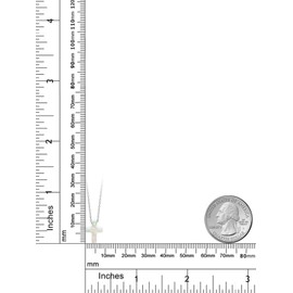 Gem Stone King Unisex 12MM Created Opal Cross Pendant Necklace | 925 Sterling Silver  | With