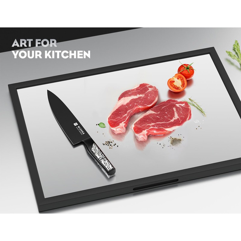 WIZEKA Chef Knife: 8 Inch: Extreme Sharp Kitchen Knife: Full