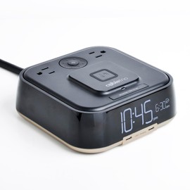 CubieTrio - Magnetic Wireless Charging Alarm Clock with Outlets and USB-C Ports