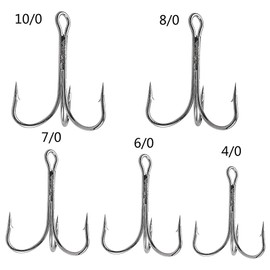 SHADDOCK Treble Hooks 4/0-50 Pieces Strong Large Format Fishing Hooks Sea Fishing Saltwater Classic