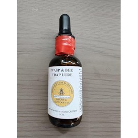 4 oz Carpenter Bee Bait Lure Traps for Outside, Attractant for Wasps, Yellow Jacket, Bees, Hornets, Insects Outdoor, Great for Hanging Insect Traps (2 oz/Bottle)