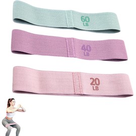 3-Pack Resistance Bands Set with Non-Slip Design for Home Workouts - Perfect for Glutes, Hips, Legs & Full Body Training - Ideal for Yoga, Pilates, Squats & Strength Exercises (Light/Medium/Heavy)