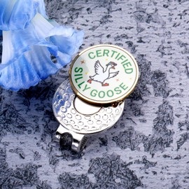 Funny Valentines Day Gifts - Certified Goose Golf Ball Marker, Cool Golf Accessories for Men Women Golf Lovers, Unique Magnetic Hat Clip for Golfers, Silly Goose Valentines Basket Stuffers for Women