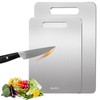 2 Pack Titanium Cutting Board,100% Pure Titanium Cutting Boards For