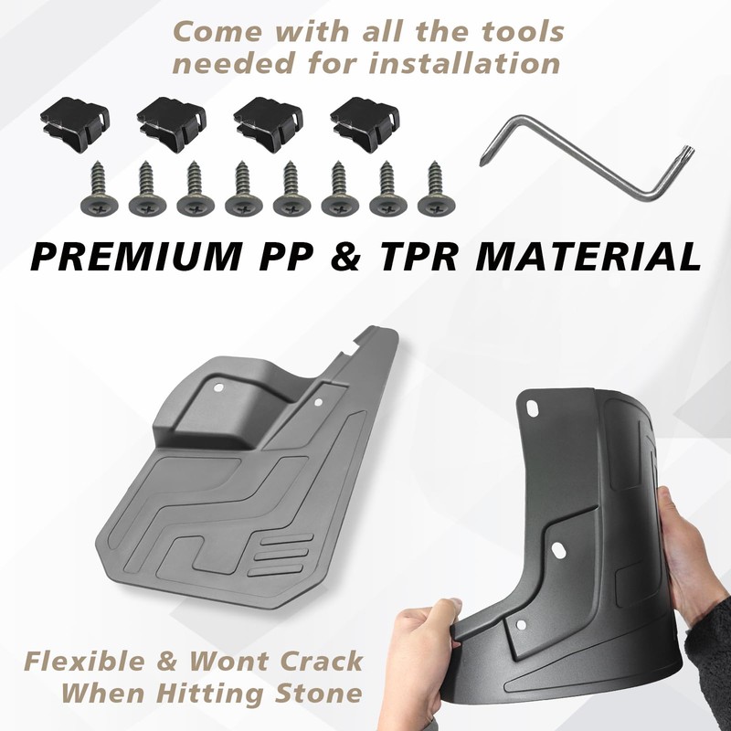 Muslogy for 2023+ Colorado Mud Flaps Without Fender Flare Front