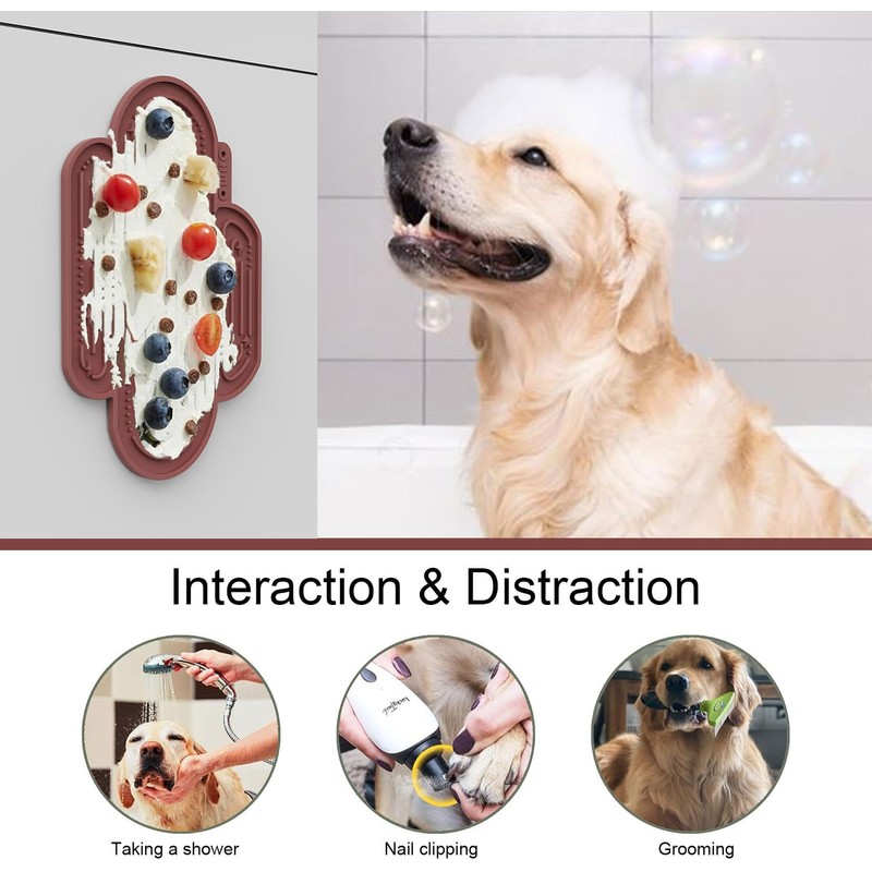 OHMO-Cactus Lick Mat for Dogs and Cats(2 Pack) Easy to
