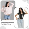 Shyyween 3 Pcs Hidden Suspenders for Women 1" Width Thin