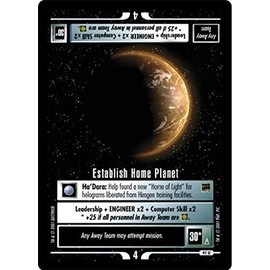 Decipher Star Trek CCG 1E HA Holodeck Adventures Establish Home Planet 41U